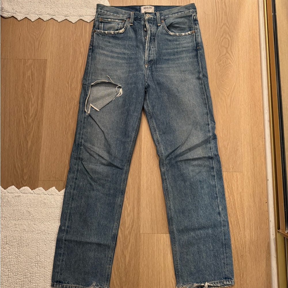 Agolde women’s Classic Blue Straight Jeans